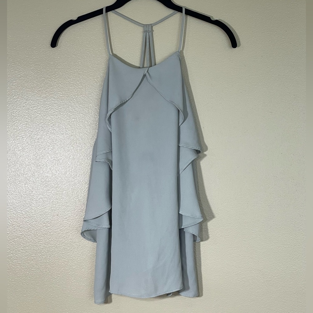 Flowy Gray/Blue Strappy Tank